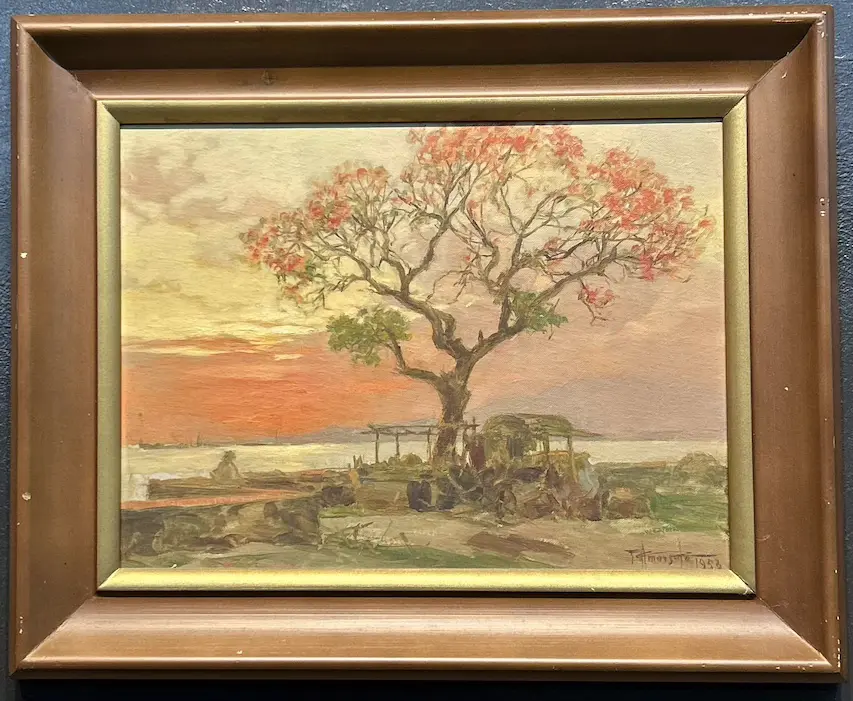 Flame Tree at Sunset on Manila Bay